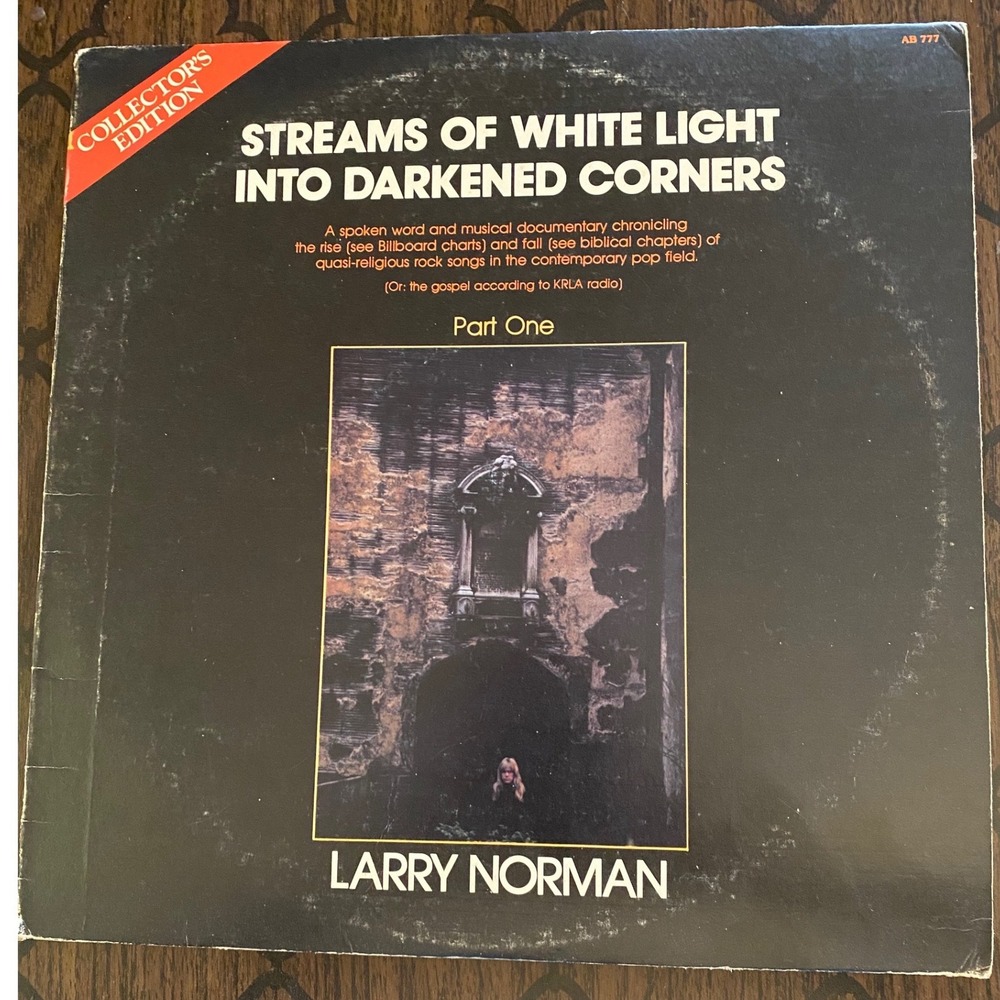 Larry Norman Streams of White Light LP 1977 AB 777 Collector's Edition Insert